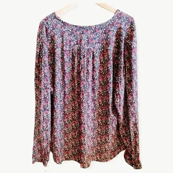 Treasure and Bond Womens Boho  Bohemian Gypsf Festival Floral Top SZ XL - Picture 2 of 5
